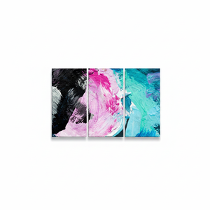Vibrant Abstract Brushstroke <b>Canvas</b> Print: Modern <b>Wall</b> Art Decor,SET OF 3 <b>CANVAS</b> - Product Image 2