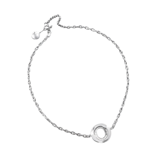 Bracciale in Acciaio Inossidabile con Ciondolo a Lettera O Monofacciale da 1 Cm, Gioiello Minimalista alla Moda - Product Image 2
