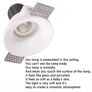 Spot encastré sans cadre en plâtre, matériau en poudre de gypse, 7W 10W LED COB, pour couloir domestique - Product Image 6