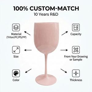 Gobelet à vin en plastique réutilisable de 450 ml avec logo personnalisé, couleur au choix, incassable, résistant aux chocs, sans BPA, en Tritan, flûte à champagne - Product Image 3