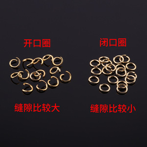 Closed Mouth Ring <b>Copper</b> Plated Round For <b>Bracelet</b> Making Jewelry Findings - Product Image 5