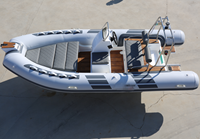 Hovercraft à coque en fibre de verre Qingdao Haohai pour passagers, canoë, bateau pneumatique avec logo personnalisé