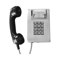 Téléphone de communication scolaire anti-vandalisme avec combiné pour service de contact familial sur le campus