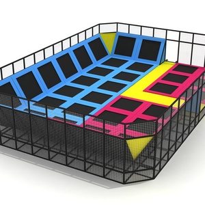 <span class=keywords><strong>Parc</strong></span> de trampolines intérieur de grande taille de qualité commerciale, taille personnalisée, haute capacité (>100 personnes), certifié CE, LLDPE/PP/Métal - Product Image 4