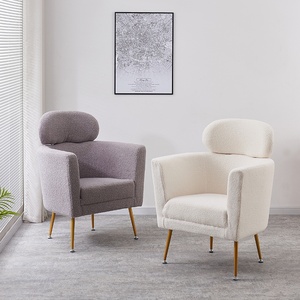 Venta al por mayor caliente pierna dorada brazo sofá cómodo suave sofá silla respaldo alto sofá de lujo - Product Image 3
