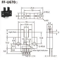 Capteur optique infrarouge OEM à fente en U de 5 mm, interrupteur photoélectrique à faisceau traversant NPN 5-24 VCC pour le comptage industriel