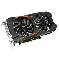 GIGABYTE GeForce GTX 1050 Windforce OC 2G Carte graphique d'occasion intégrée avec mémoire GDDR5 128 bits de 2 Go alimentée par GeForce GTX 1050