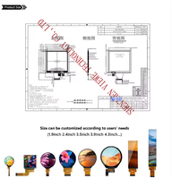 4,0 Zoll 480x480 3-Draht-SPI 16-Bit-RGB-Schnittstelle IPS TFT-Quadrat-LCD-Bildschirm modul mit kapazitivem Touch