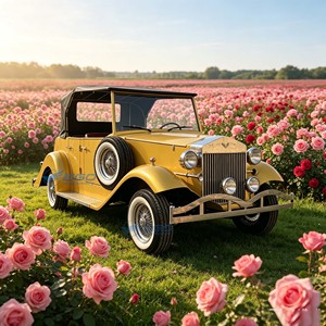 Vente flash usine : Voiture électrique classique dorée, design haut de gamme, couleurs classiques assorties, pour voitures d'époque. - Product Image 2
