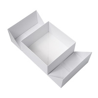 Boîte cadeau pliable à fermeture magnétique avec logo personnalisé, écologique, recyclable, en carton de luxe, pour vêtements