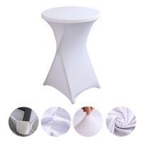 Housse de table extensible en spandex de qualité supérieure, disponible en plusieurs couleurs, pour table haute, bistro, mariage, banquet, événement, fête