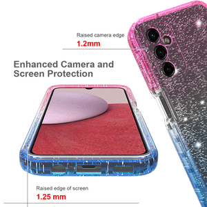 Custodie per telefoni con Glitter a colori sfumati di lusso per Cover posteriore Girly Samsung Galaxy A14 5G 4G - Product Image 3