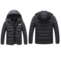 Veste matelassée d'hiver épaisse à fermeture éclair à col montant pour hommes 2025 nouveau écologique