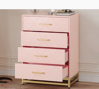 Armoire de chambre à coucher avec 4 tiroirs pour le salon entrée commode avec cadre en acier armoire de rangement