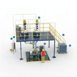 Réservoir de mélange en acier inoxydable 1000 gal avec réservoir de réacteur Agitat Machine de fabrication de grandes boîtes de livres pour colle thermofusible chimique - Product Image 1