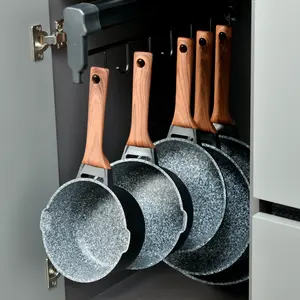 Премиум классический набор кухонной посуды экологически чистые металлические трехслойные медные сковороды для жарки алюминиевая керамическая сковорода Премиум сталь