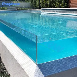 GGrandview 고급스럽고 현대적인 유리 수영장 UV 저항 사용자 정의 크기 아크릴 수영장 패널
