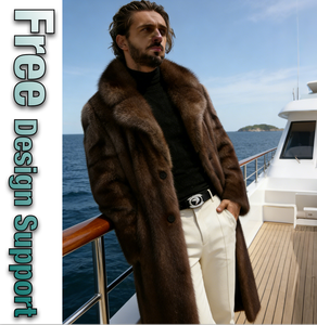 <span class=keywords><strong>Cappotto</strong></span> Invernale di Lusso da <span class=keywords><strong>Uomo</strong></span> a Maniche Lunghe con Calda Pelliccia Sintetica di <span class=keywords><strong>Visone</strong></span>, Elegante Soprabito Parka con Decorazione a Bottoni - Product Image 3