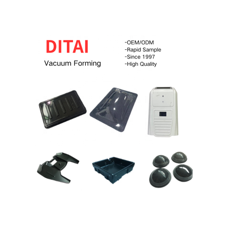 Custom White Plastic Vacuum Formed Component for Medical Equipment Enclosure with Screen Window and Structural Holes