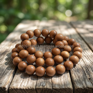 Riddhi Siddhi สร้อยคอลูกปัดไม้จันทน์บริสุทธิ์เป็นมิตรกับสิ่งแวดล้อม, สร้อยคอลูกปัดมาลากลิ่นไม้หอมหวานสำหรับเทคนิคการเติบโตทางจิตวิญญาณ - Product Image 1