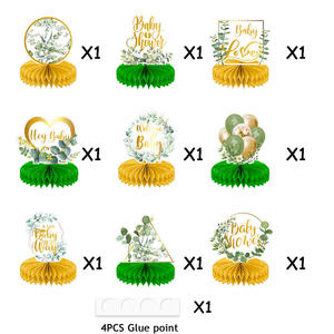 Adornos de panal de bienvenida para bebés Anuncios de recién nacidos y decoraciones de fiesta de escritorio para ducha de baño - Product Image 5