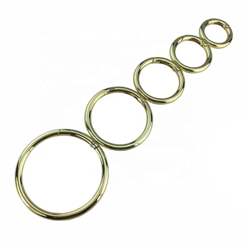 Высококачественное круглое Открытое кольцо из цинкового сплава, пружинное кольцо, брелок для ключей, пружинное кольцо, пряжки для сумочки