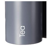 Ensemble de 3 pots de rangement gris mat style ferme pour sucre, thé et café avec couvercles hermétiques pour comptoir de cuisine