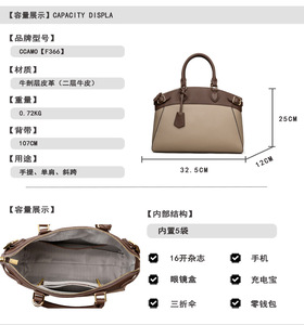 New Fashion Designer Crossbody Bags High Quality Genuine <b>Leather</b> Shoulder Messenger Bag Casual Totes Women Handbags and <b>Purses</b> - Product Image 2