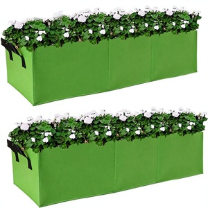 Fabricant de pots de plantation en feutre respirants et robustes, vente en gros. Pots de plantation rectangulaires en feutre personnalisables avec compartiments pour la maison - Product Image 1