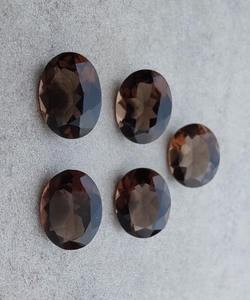 Piedra de Zirconia cúbica CZ ovalada Natural de alta calidad, piedra preciosa suelta de color café - Product Image 1