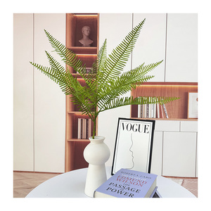 نباتات اصطناعية فاخرة على شكل فرع واحد صغير من نوع السرخس البلاستيكي للديكور المنزلي من موردين بالجملة - Product Image 2