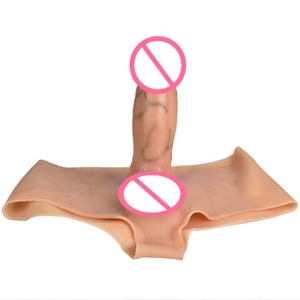 Vente en gros de pantalon en cuir avec dildo en silicone de 6 cm d'épaisseur, dispositif de masturbation portable pour femmes, jouet sexuel pour adultes, jouets sexuels lesbiens - Product Image 1
