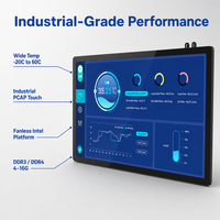 Terminal de travail HMI PLC multipoint tout-en-un tactile intégré robuste en aluminium étanche IP65 de 27 pouces