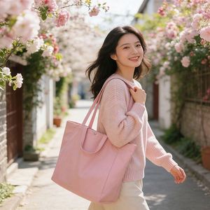 Bolsa de Compras Personalizada de Lona Colorida con Asas Dobles y Botón a Presión Oculto - Product Image 2