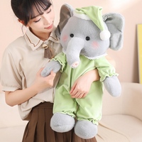 Boneka Hewan Lucu Bahan Plush Lembut dan Empuk, Mainan Teman Beruang Kelinci Babi Gajah, Boneka Plush untuk Anak-anak, Hadiah untuk Tidur