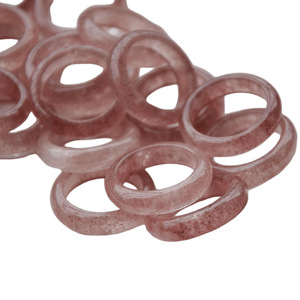 Natural Strawberry <b>Quartz</b> <b>Ring</b> Pigeon Blood Red Round 19mm Inner Diameter For <b>Ring</b> Making - Product Image 5