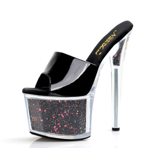 Zapatos <span class=keywords><strong>de</strong></span> Tacón Alto y Fino para Mujer, 17 cm, Punta Abierta, <span class=keywords><strong>Plataforma</strong></span> para Pole Dance, Estilo Sexy y Fetiche para Discoteca - Product Image 2