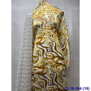 Jacquard métallique mode soudanaise mousseline de soie tissu doux doré Dirac et Gabasar robe somalienne extensible 2 + 2 + 5 mètres - Product Image 4