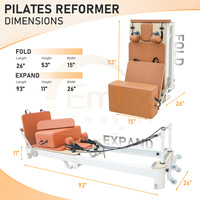 Ensemble de Reformer Pilates Professionnel en Alliage d'Aluminium, Équipement de Fitness et d'Étirement pour la Musculation