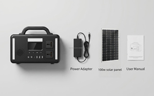 Générateur solaire 300W 384Wh 220V avec batterie LiFePO4, station d'alimentation portable et panneau solaire en verre 100W pour alimentation de secours domestique - Product Image 6