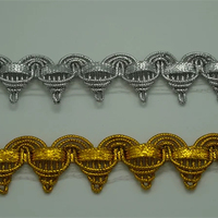 Garniture en dentelle à bordure en or et argent Offre Spéciale Garniture à franges en dentelle dorée