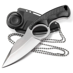 Cuchillo de caza hecho a mano de acero inoxidable de alta calidad, para supervivencia al aire libre, personalizado, con funda, hoja fija de espiga completa, OEM, cuchillo de cuello. - Product Image 1