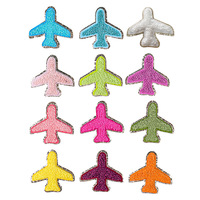 Petit avion serviette brodée tissu Patch Badge oignon doré rose Glibb Patch sac chapeau thermocollant PVC tissu vêtements à coudre