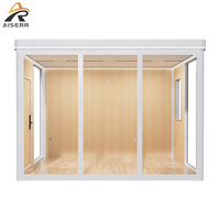 Maisonnette d'angle moderne pour jardin, maison mobile minimaliste, étanche, en aluminium, écologique, espace extérieur, pod de jardin