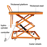 Plateforme élévatrice mobile pliable hydraulique à ciseaux automatiques de 1,2 m et 1,5 m pour charges lourdes, idéale pour les exploitations agricoles