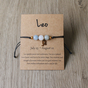 Braccialetti con Cristalli Curativi dei 12 Segni Zodiacali, Bracciali con Pietre Naturali Chakra Astrologia per Donne e Uomini, Stile Trendy e alla Moda - Product Image 3