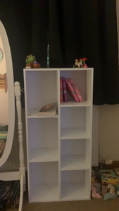 Contemporary 5 Cube Organizer Bookcase, Storage <b>Shelves</b>, Book Shelf, White - Product Image 6