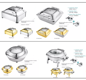Rotating Brass Roll Top Round Chauffe Plat Food Warm Serving Dish Buffet Chafing <strong>Chaffing</strong> Dishes Copper <strong>Fuel</strong> India for Catering - Product Image 6