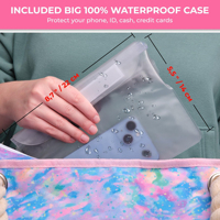Grand sac de plage imperméable et anti-sable avec fermeture éclair, sac de piscine