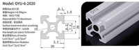 Extrusion de profilé de cadre en T en aluminium 20x20 , 30x30 , 40x40,45x45 ,60x60 ,40x80